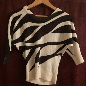 super posh lightweight zebra sweater